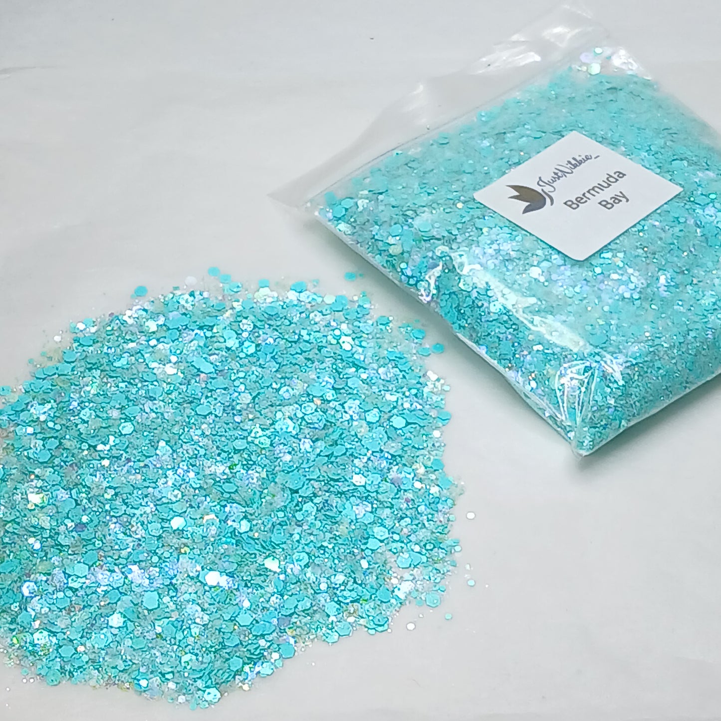 Bermuda Bay Chunky Iridescent Glitter – Tropical Blue-Green Glitter Mix