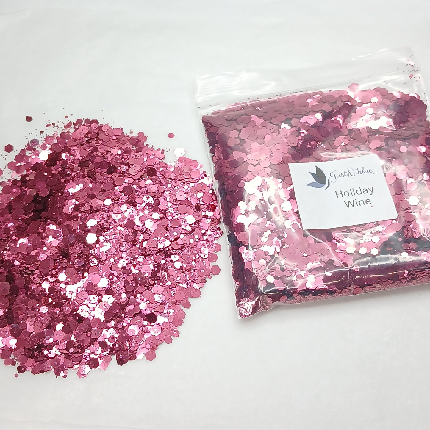 Holiday Wine Chunky Maroon Metallic Glitter – Elegant Eco-Friendly Sparkle