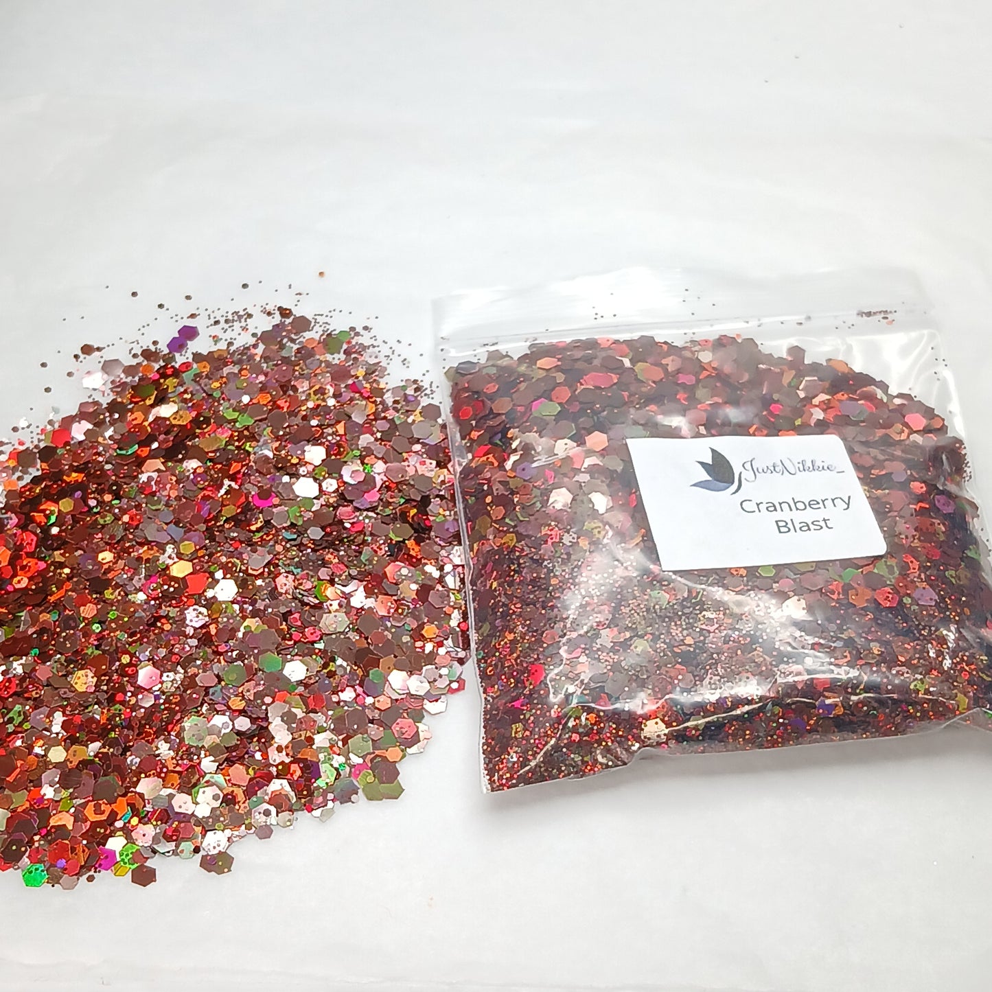 Cranberry Blast Holographic Glitter – Chunky Brown Glitter