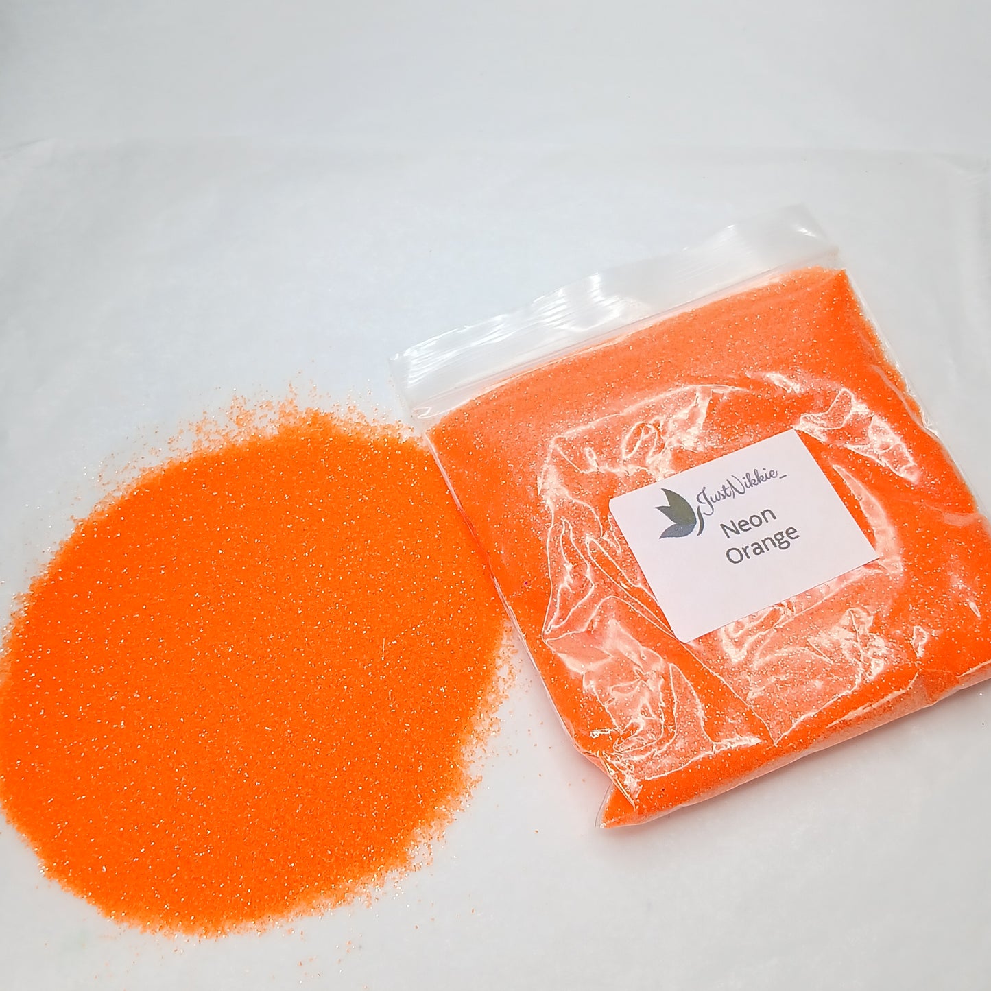 Neon Orange Glitter - Electrifying Extra Fine Iridescent Glitter