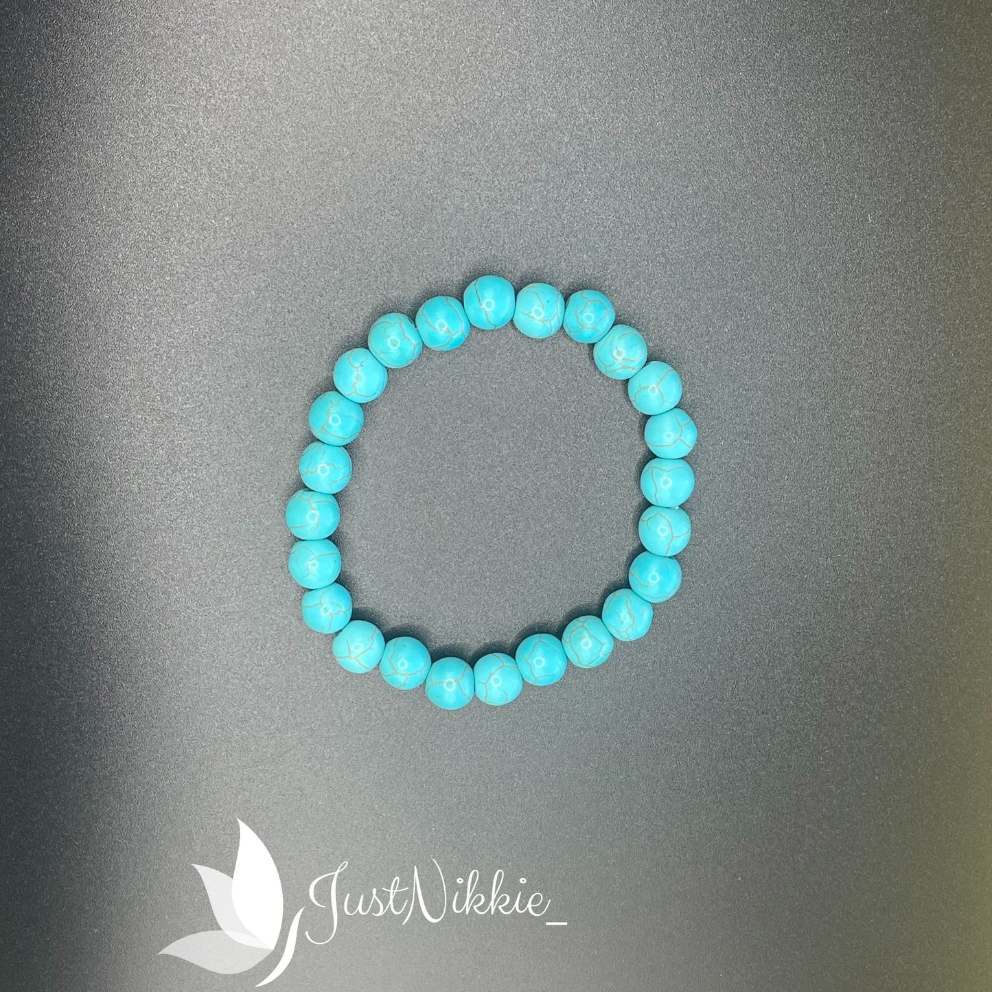 Teal Serenade Bracelet | Turquoise Beaded Stretch Bracelet