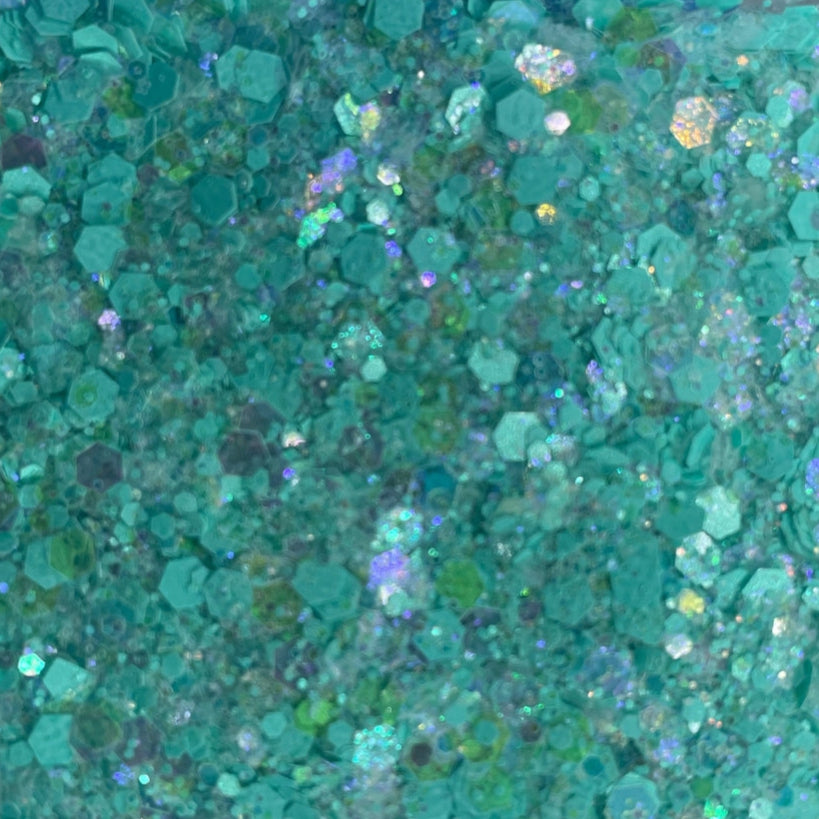 Bermuda Bay Chunky Iridescent Glitter – Tropical Blue-Green Glitter Mix