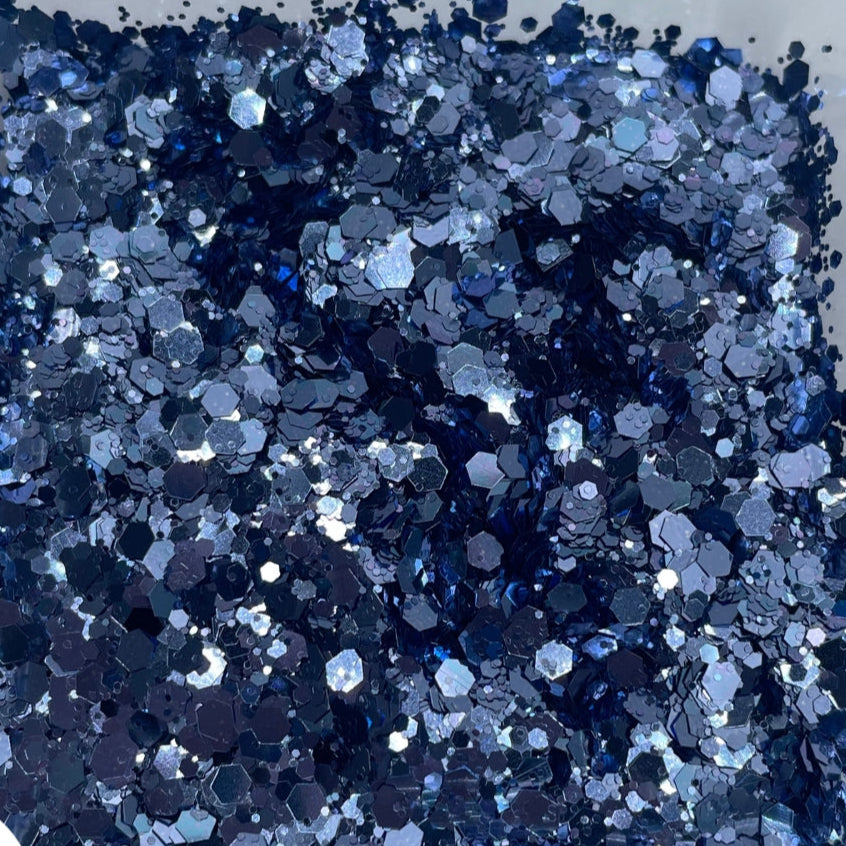 Dazzling Blue Metallic Glitter – Chunky Blend Blue Glitter