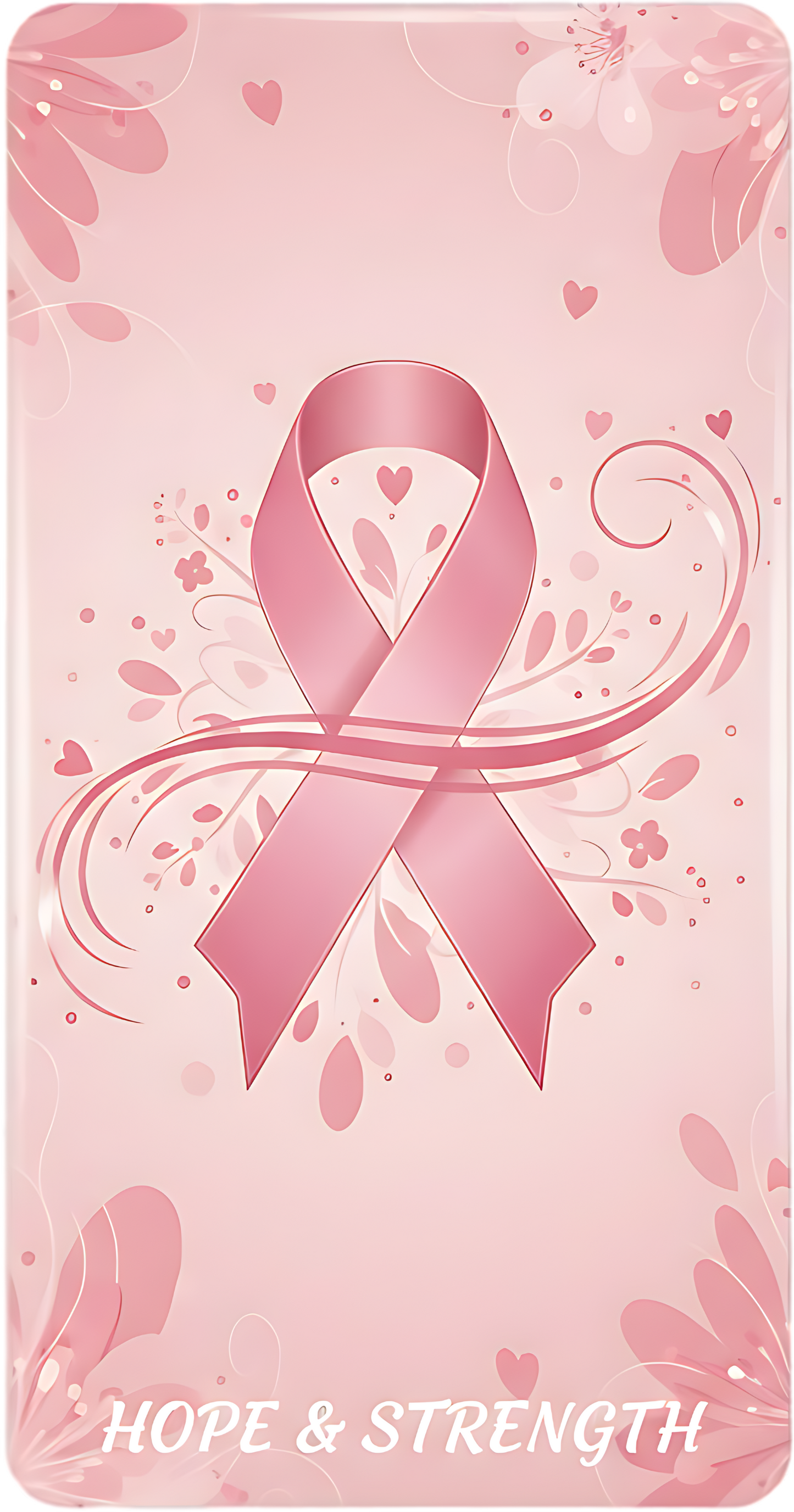Hope & Strength Bookmark – Breast Cancer Awareness