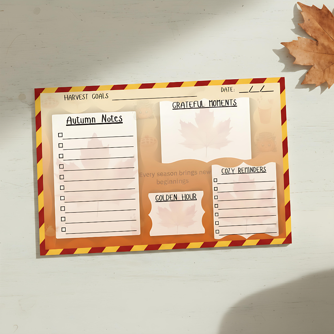 Fall Daily Planner | Autumn-Themed Peel-Away Sheet