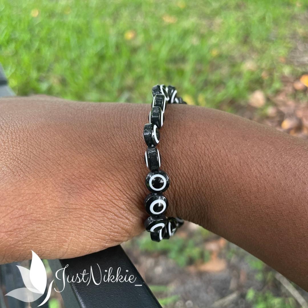 Evil Eye Bracelet Collection | Flat 8mm Beaded Protective Bracelet in Various Colors