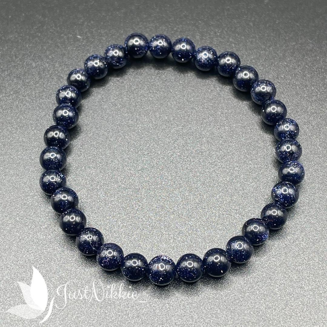 Sapphire Cyclone Bracelet | Shimmering Blue Sandstorm Beaded Bracelet