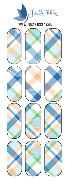 Plaid Nail Water Decals