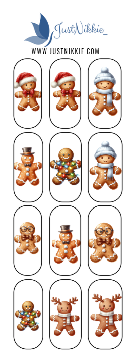 Gingerbread Nail Water Decals