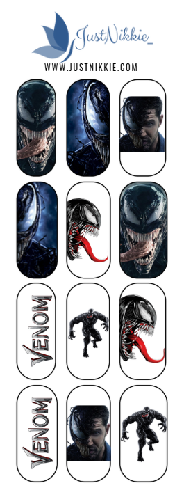 Venom Nail Water Decals