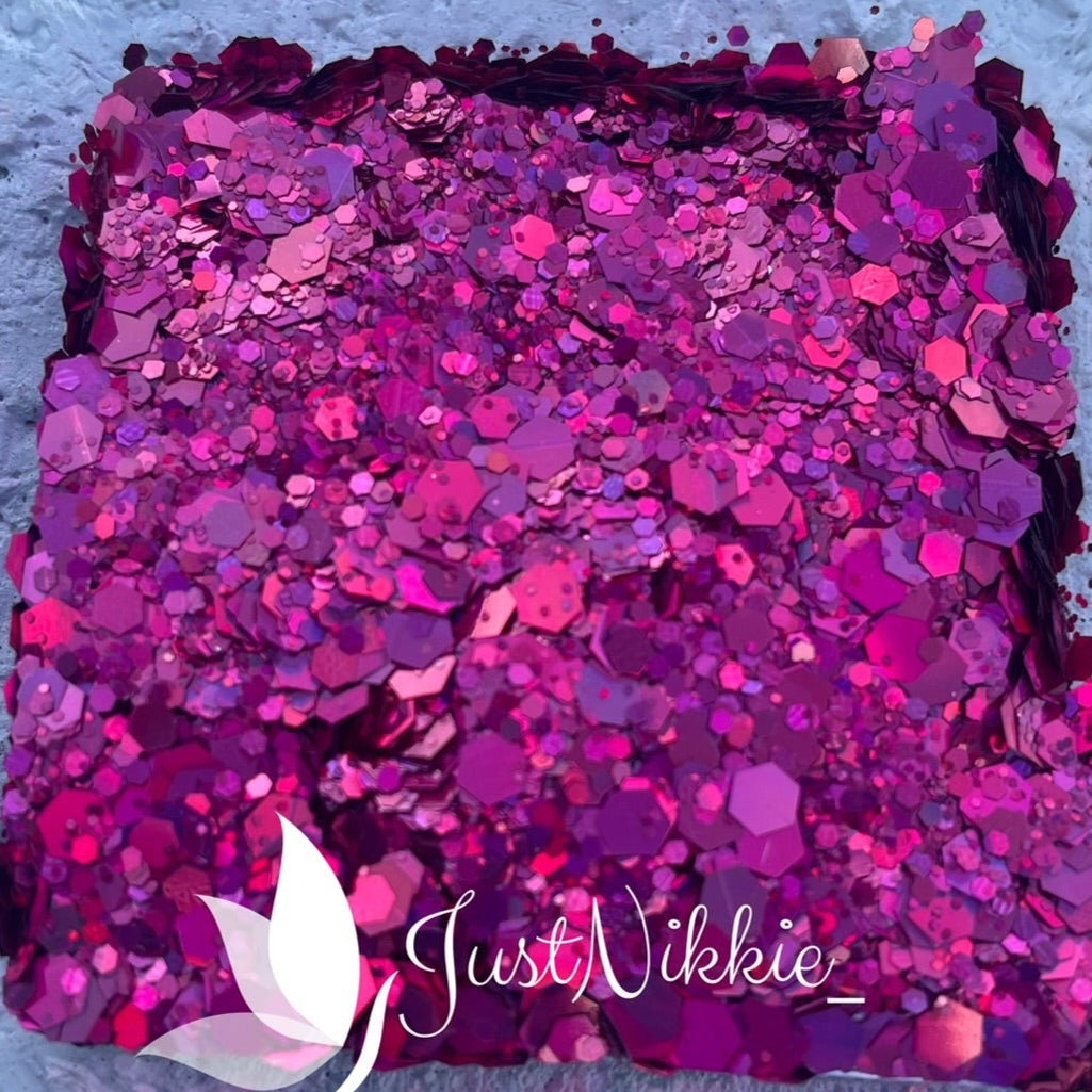 Holo Barbie Vibrant Pink Glitter with Subtle Pink Shift – Eco-Friendly Sparkle