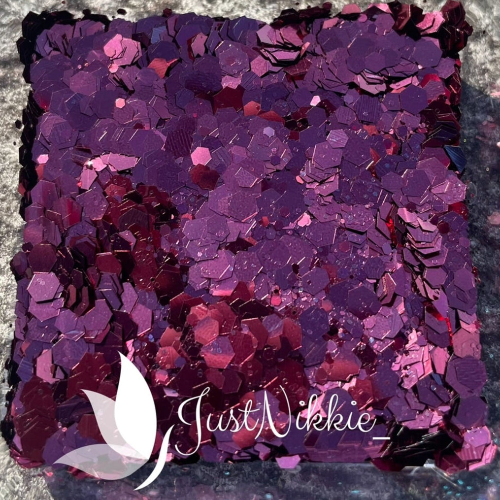 Holiday Wine Chunky Maroon Metallic Glitter – Elegant Eco-Friendly Sparkle