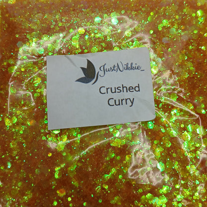 Crushed Curry Iridescent Chunky Glitter - Yellow Iridescent Chunk Glitter