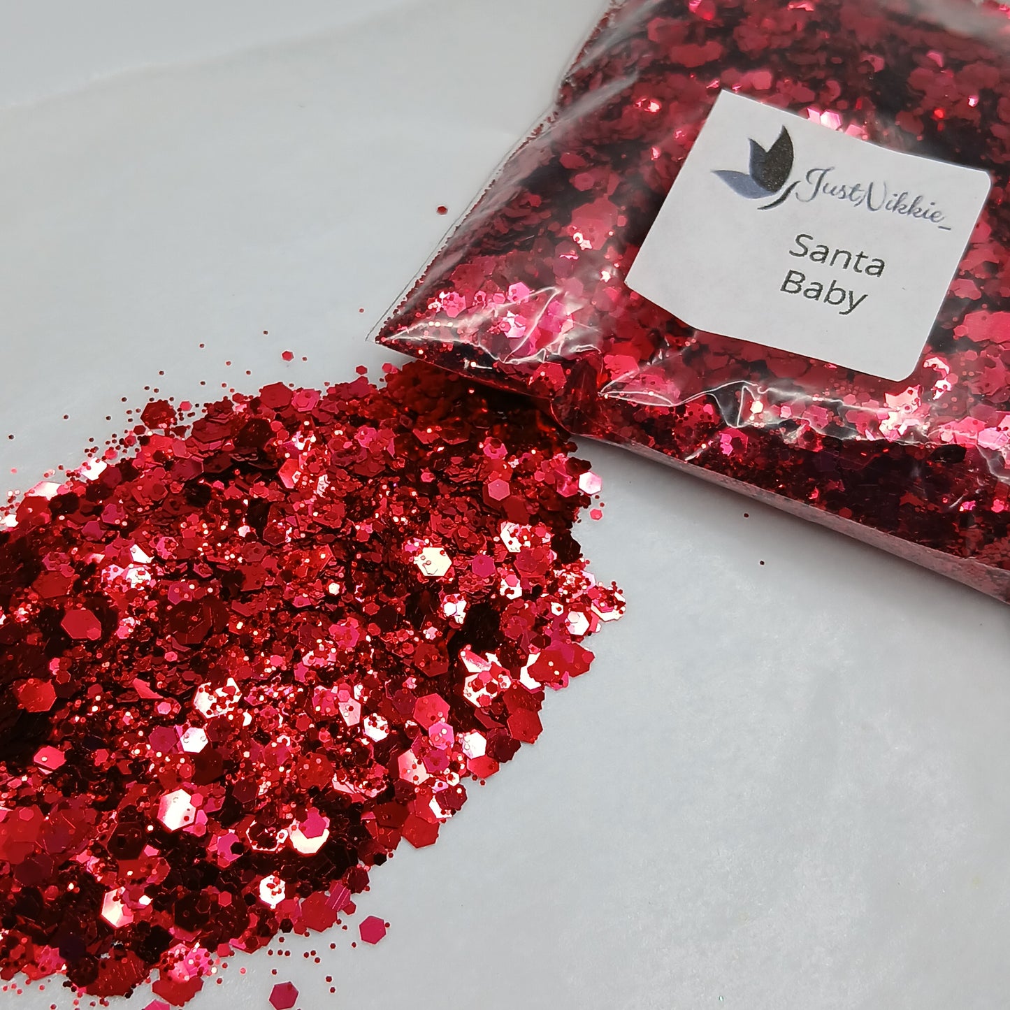 Santa Baby Metallic Red Chunky Glitter – Bold and Vibrant Craft Glitter