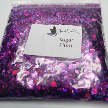 Sugar Plum Dark Pink-Purple Holographic Chunky Glitter