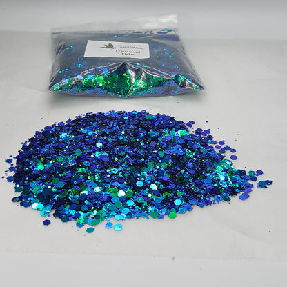 Tranquil Tide Chameleon Glitter – Green to Blue Shift Glitter Mix