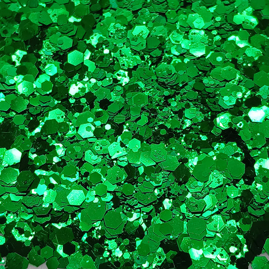 Mistletoe Green Metallic Chunky Glitter