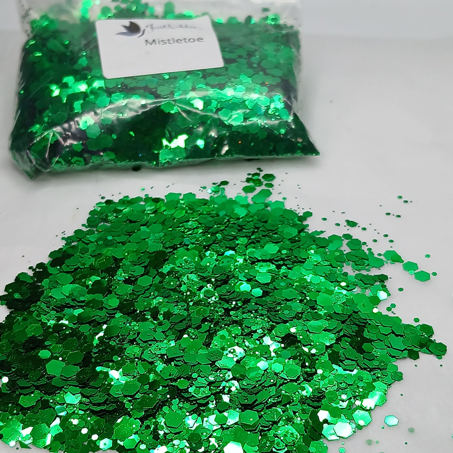 Mistletoe Green Metallic Chunky Glitter