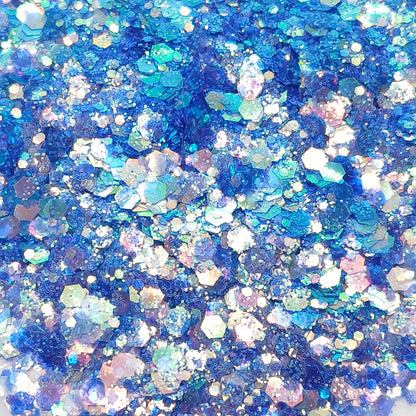 Arctic Shimmer Blue Chunky Iridescent Glitter – Captivating Blue Glitter