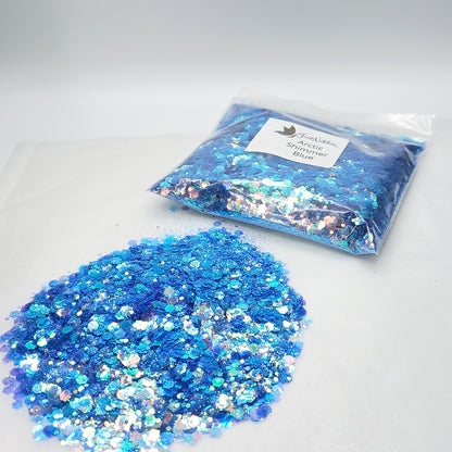 Arctic Shimmer Blue Chunky Iridescent Glitter – Captivating Blue Glitter
