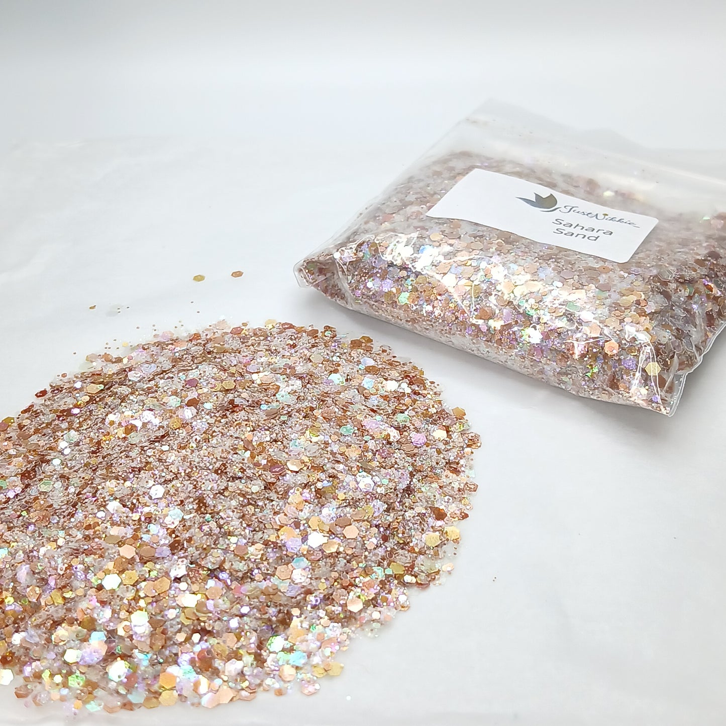 Sahara Sand Iridescent Chunky Glitter -  Golden and Beige Tones Gitter