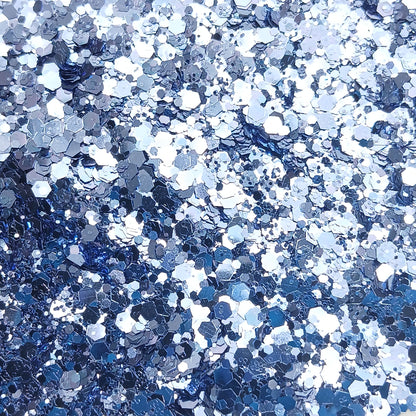Dazzling Blue Metallic Glitter – Chunky Blend Blue Glitter