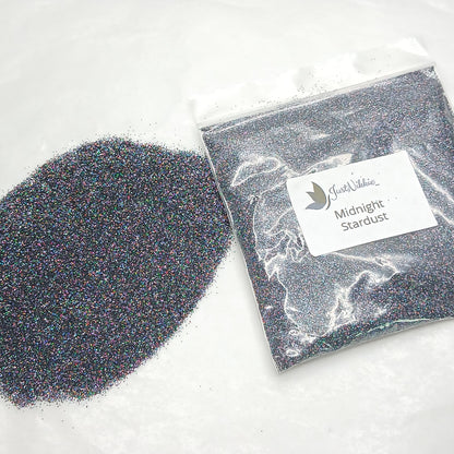 Midnight Stardust Black Holographic Glitter