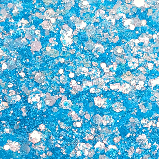 Blue Ice Iridescent Glitter – Chunky Blue Frozen Glitter Mix