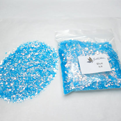 Blue Ice Iridescent Glitter – Chunky Blue Frozen Glitter Mix