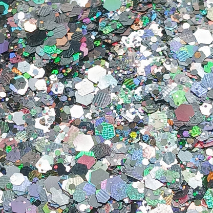 Dark Rudolph Holographic Black Chunky Glitter