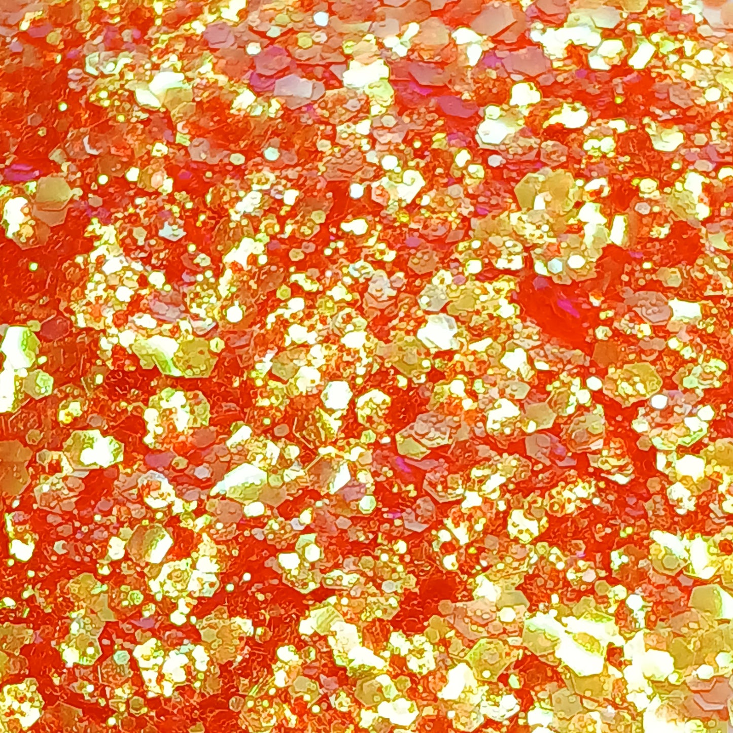 Sunrise Tequila Orange Iridescent Chunky Glitter