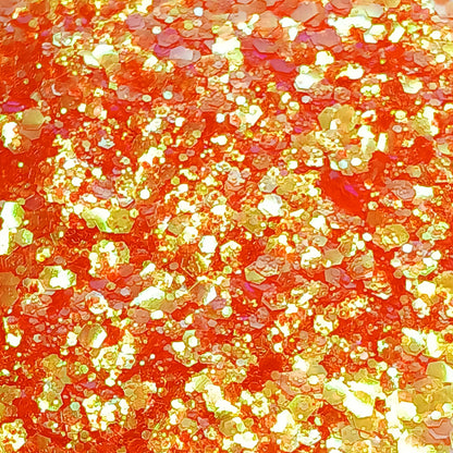 Sunrise Tequila Orange Iridescent Chunky Glitter