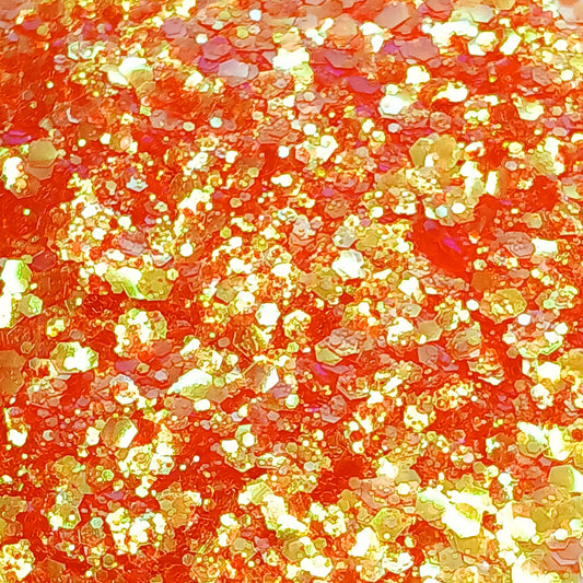 Sunrise Tequila Orange Iridescent Chunky Glitter