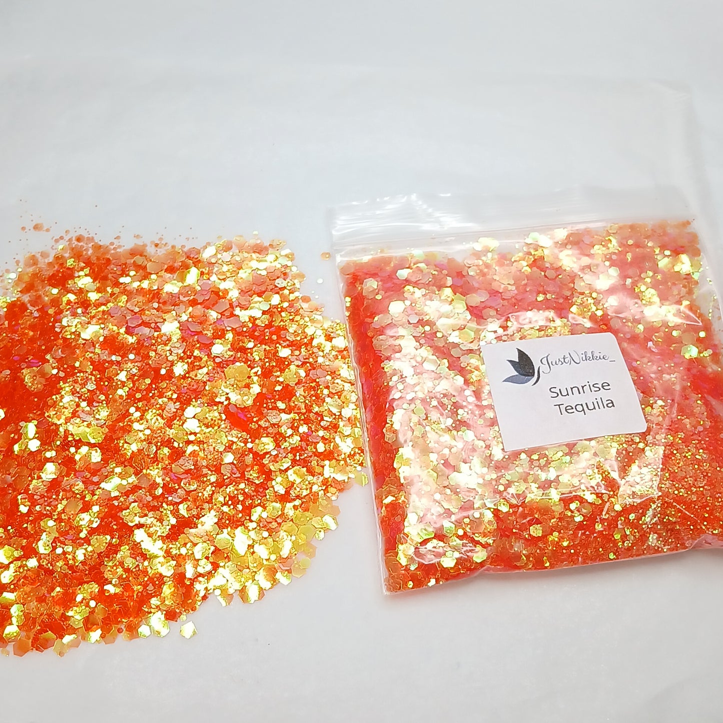 Sunrise Tequila Orange Iridescent Chunky Glitter