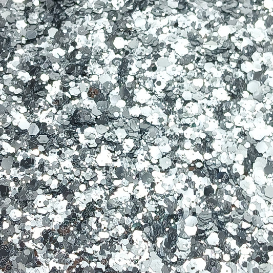 Silver Dream Metallic Chunky Glitter - Sliver Metallic Glitter Mix