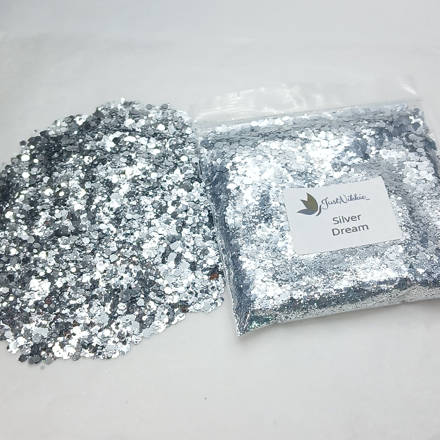 Silver Dream Metallic Chunky Glitter - Sliver Metallic Glitter Mix