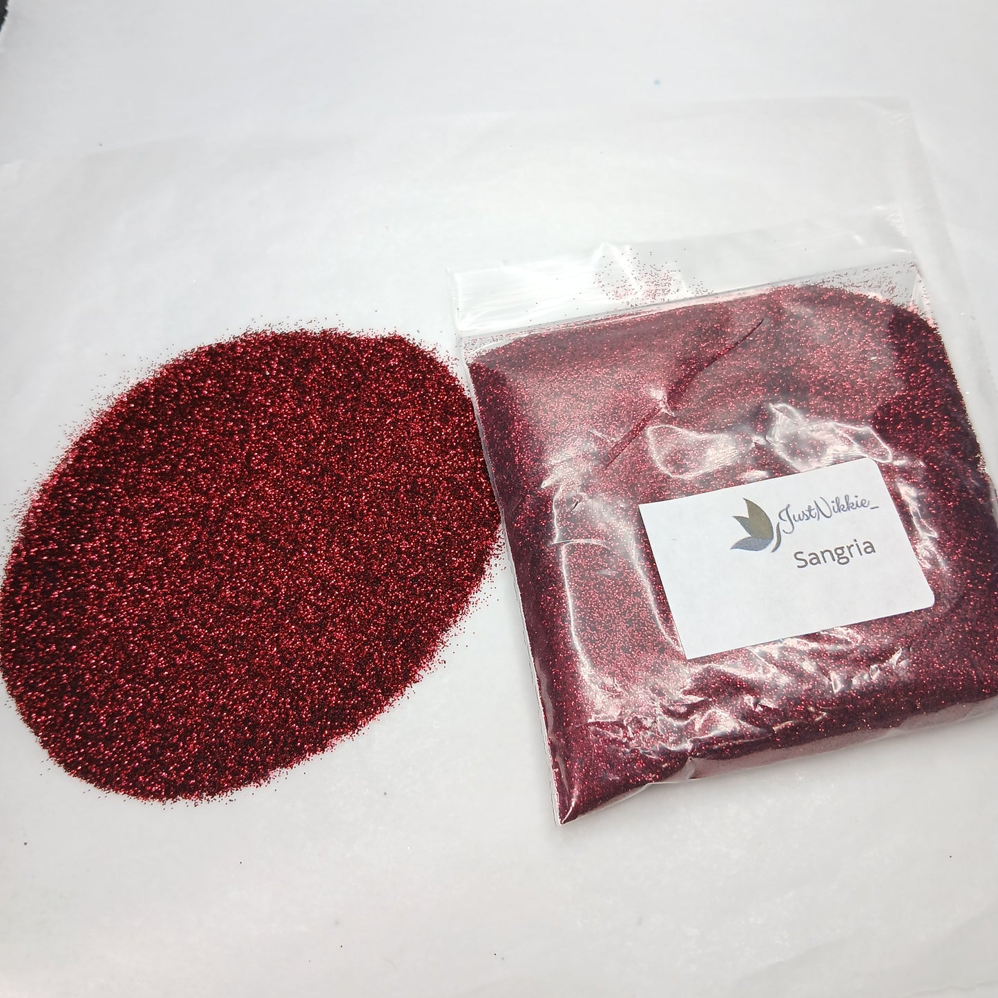 Sangria Red Metallic Glitter – Lustrous Deep Red Metallic Glitter