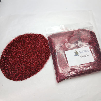 Sangria Red Metallic Glitter – Lustrous Deep Red Metallic Glitter