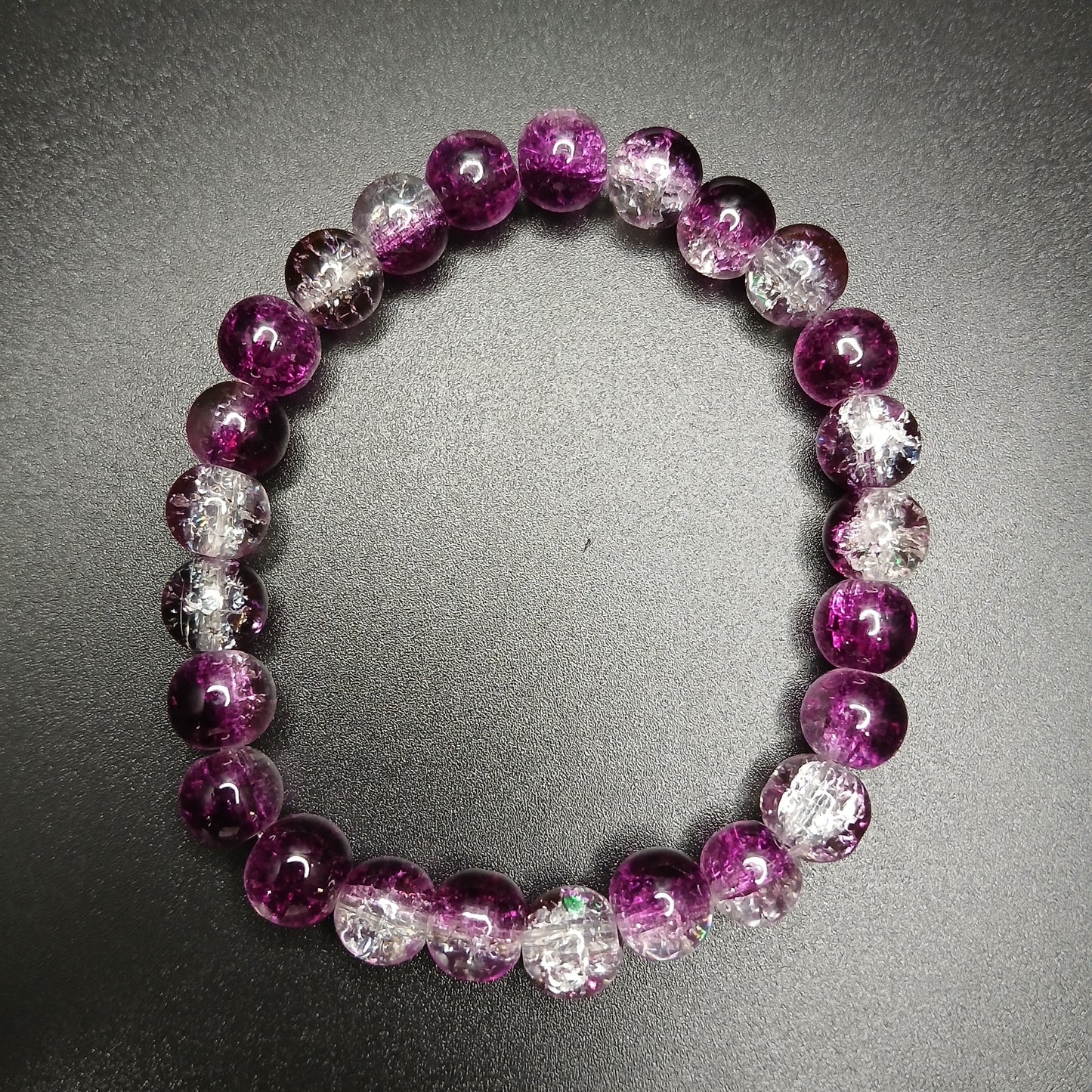 Vibrant Crackle Glass Bracelet Collection – A Kaleidoscope of Elegant Colors