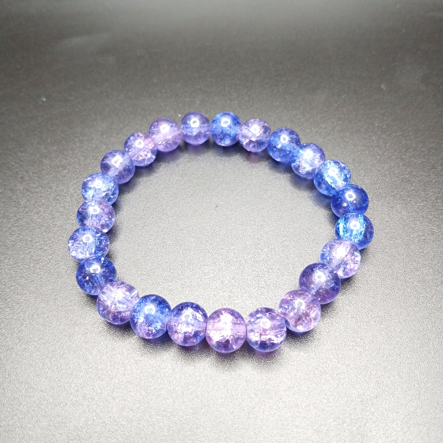 Vibrant Crackle Glass Bracelet Collection – A Kaleidoscope of Elegant Colors