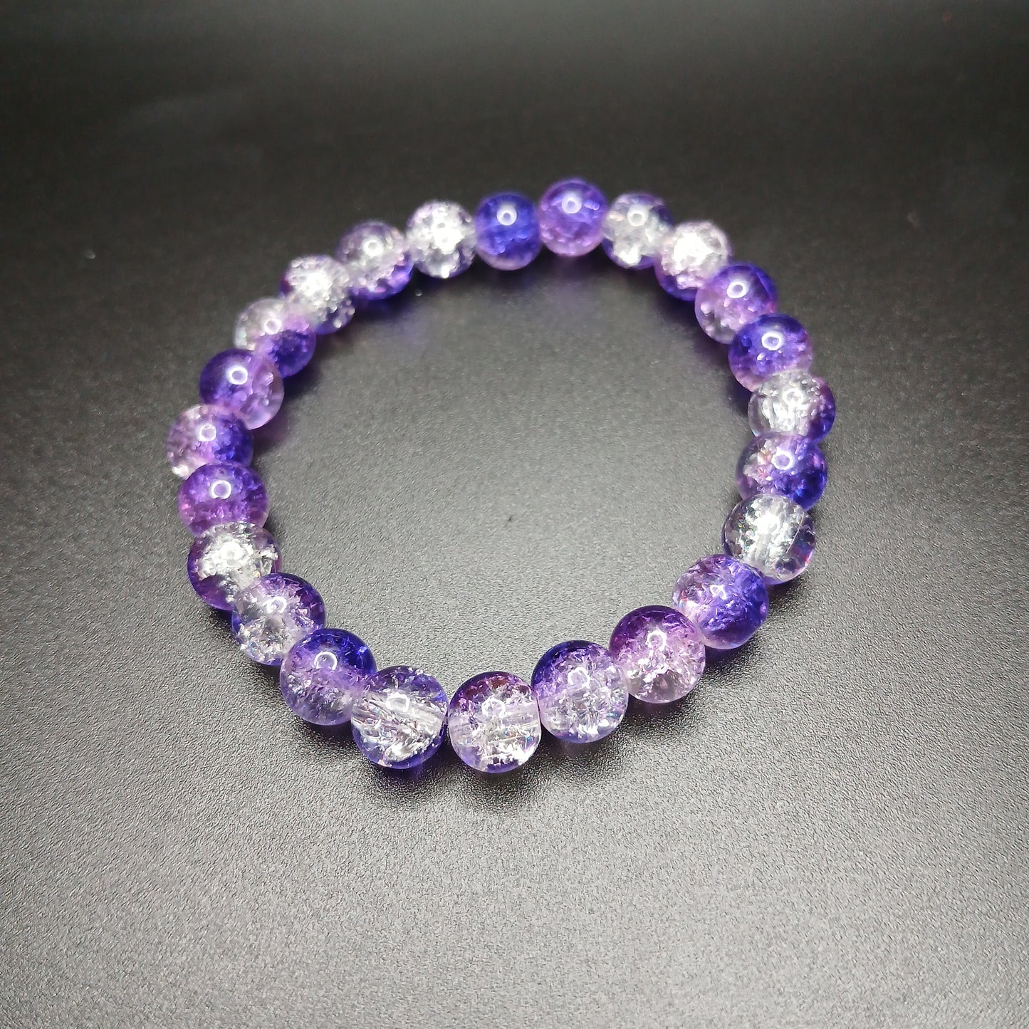 Vibrant Crackle Glass Bracelet Collection – A Kaleidoscope of Elegant Colors