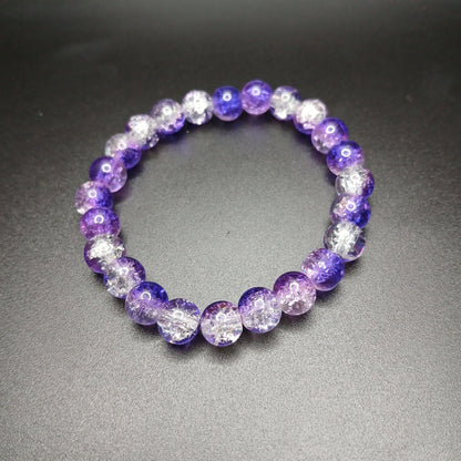 Vibrant Crackle Glass Bracelet Collection – A Kaleidoscope of Elegant Colors