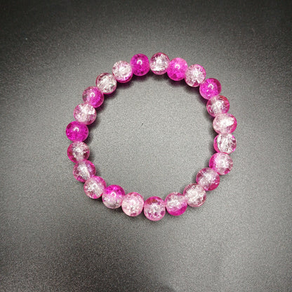 Vibrant Crackle Glass Bracelet Collection – A Kaleidoscope of Elegant Colors