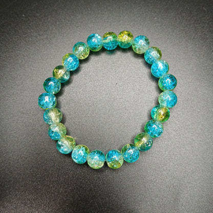 Vibrant Crackle Glass Bracelet Collection – A Kaleidoscope of Elegant Colors