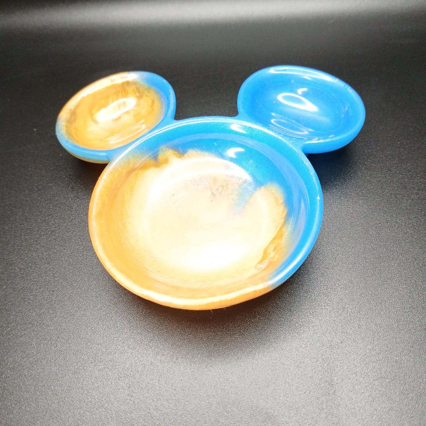 Custom Mickey Shaped Resin Trinket Dish – Handmade Personalized Jewelry Holder