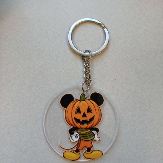 Pumpkin Mickey &amp; Minnie Acrylic Keychains – Halloween Edition