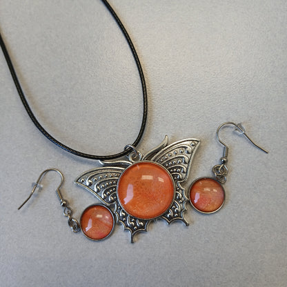 Butterfly Necklace and Earring Set