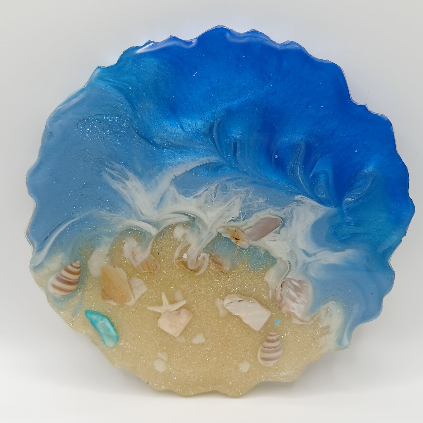 Handmade Ocean Wave Resin Coaster