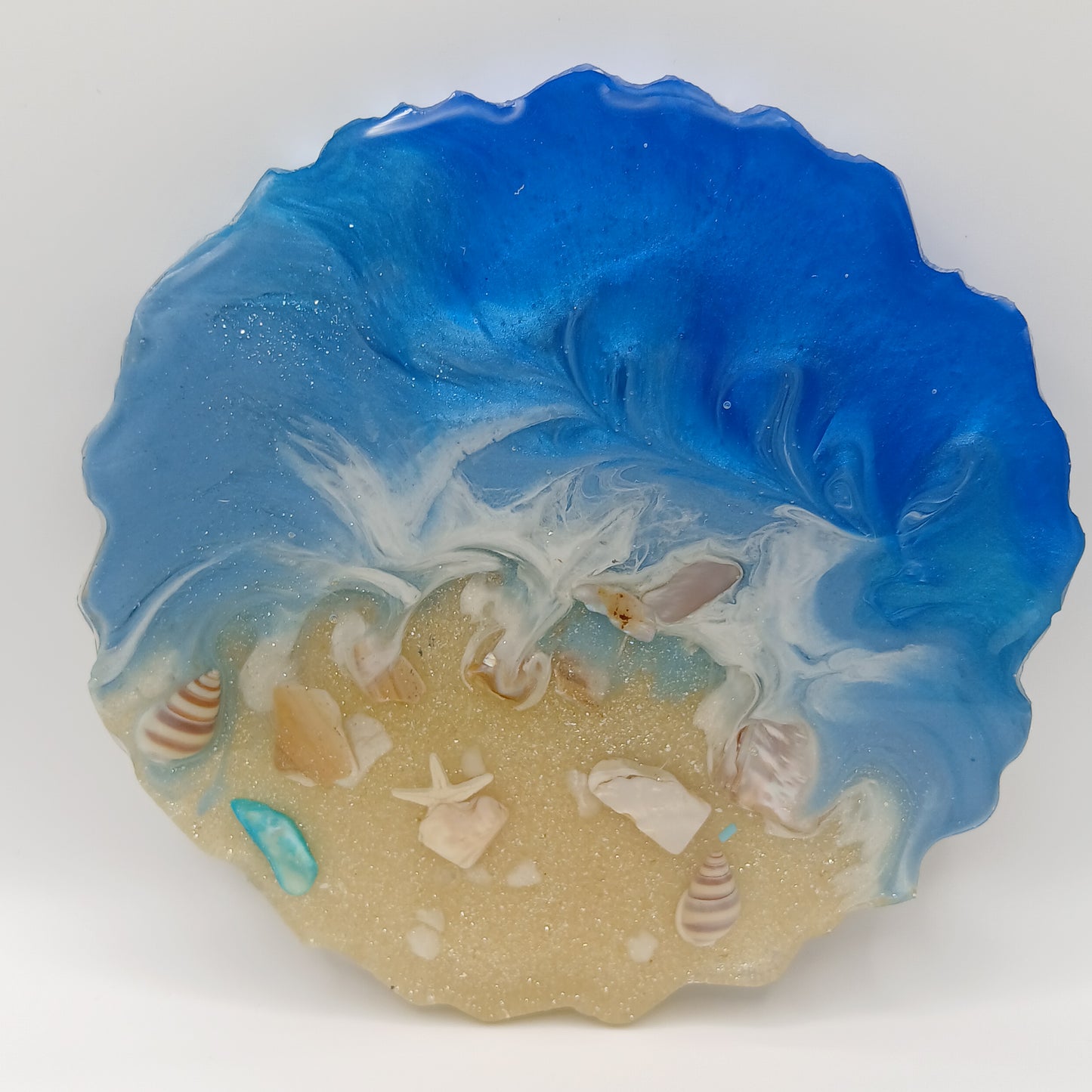 Handmade Ocean Wave Resin Coaster