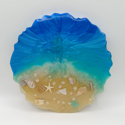 Handmade Ocean Wave Resin Coaster